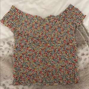 Multicolor Off-Shoulder Women's Top